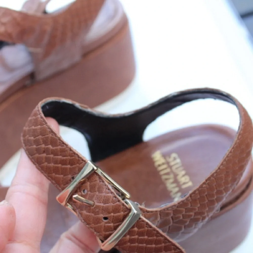 Stuart Weitzman platform wedges Leather upper